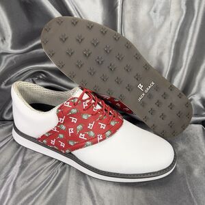 Jack Grace Mens Spikeless Innovator Golf Shoes Size 9.5 W Santa Hat Xmas 001021